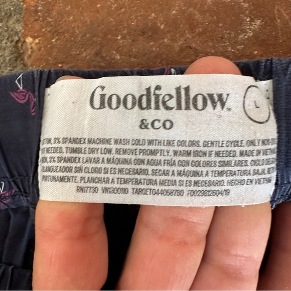 Goodfellow & Co Large Blue and Pink Flamingo Pajama PJ Bottoms Elastic Waistband - Picture 5 of 13